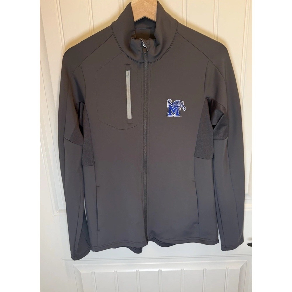 Memphis Tigers Jacket Women Medium Gray Antigua Lightweight NCAA College Tiger